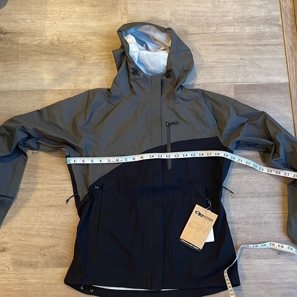 NWT Outdoor Reaearch Panorama Point Jacket charcoal herringbone/black size Small - Picture 3 of 12